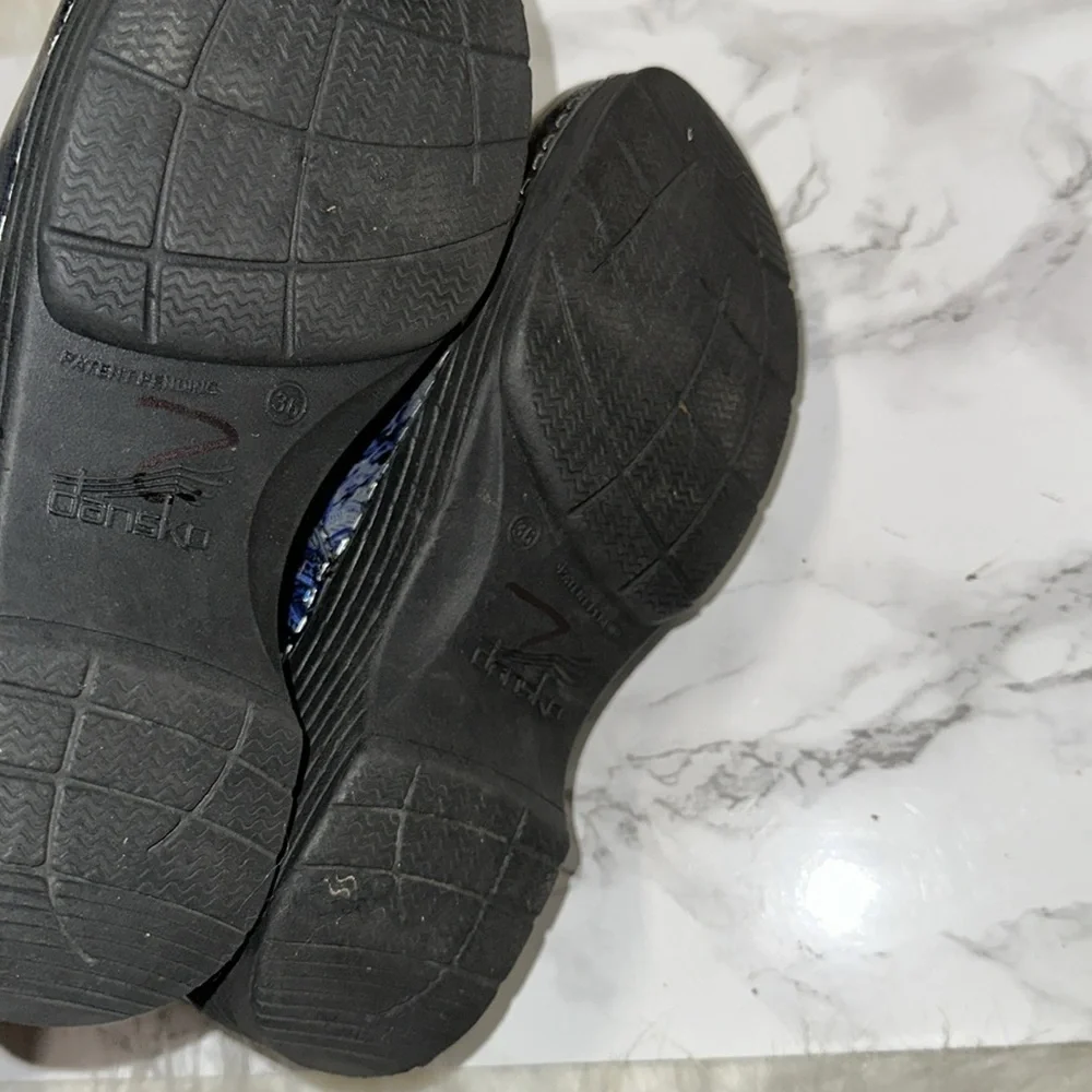 Dansko Blue Artistic Mules - Picture 9 of 11